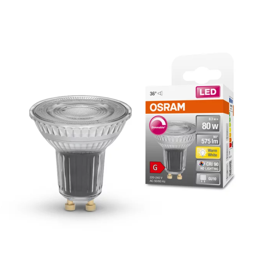 Лампа рефлекторная Osram led par16 GU10 8,3 W 575 lm 2700K 36° Теплый белый (4058075433663) - фото 2 Лампа рефлекторная Osram led par16 GU10 8,3 W 575 lm 2700K 36° Теплый белый (4058075433663) - фото 2