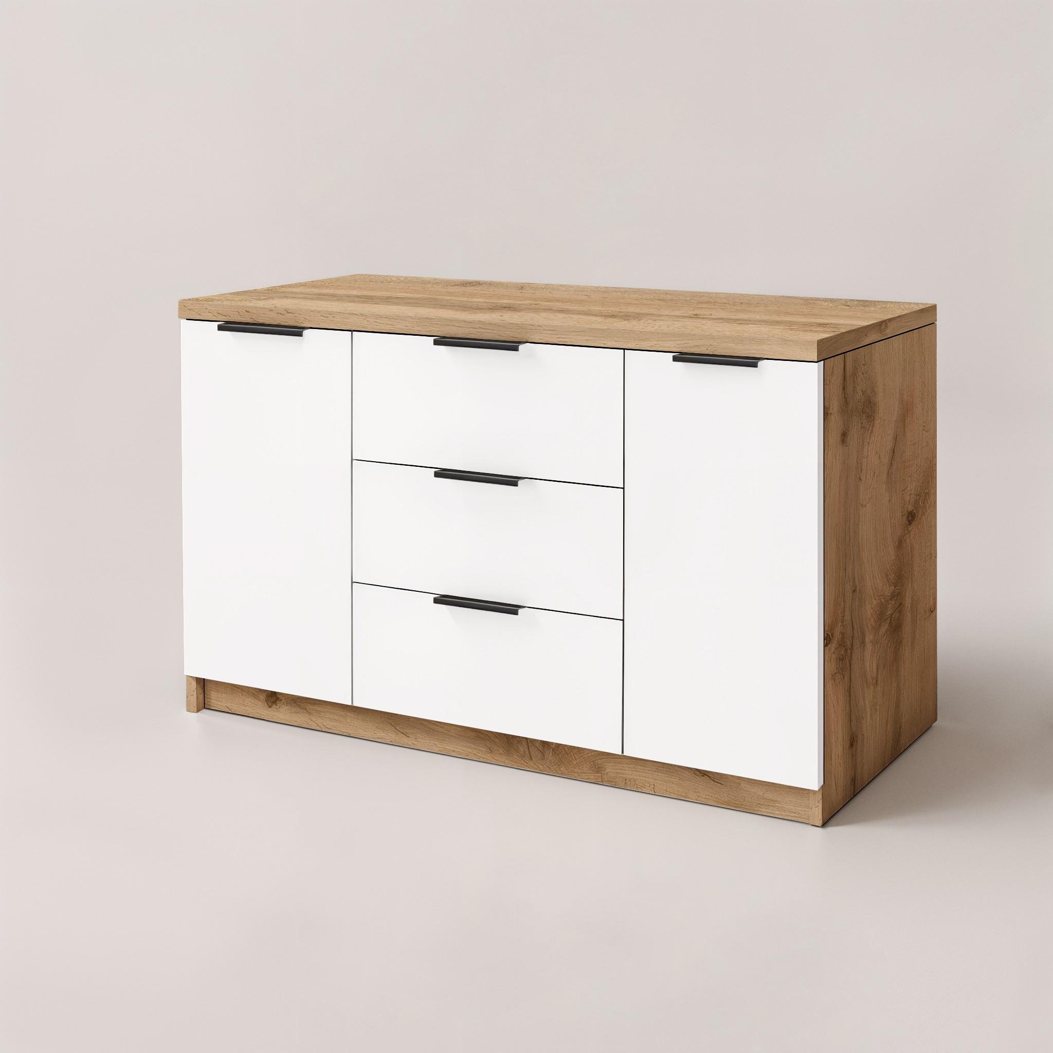 Комод Komfort 1300х450х850 мм Дуб Аппалачи/Белый - фото 2