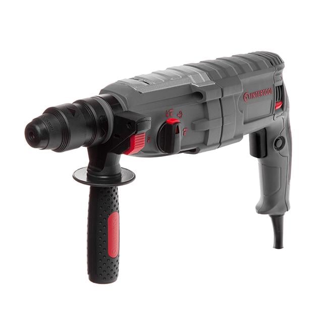 Перфоратор Intertool 1000 Вт 3,5 Дж 0-1300 об/хв 0-5100 уд/хв 3 режими SDS plus знімний швидкозатискний патрон (DT-0186)