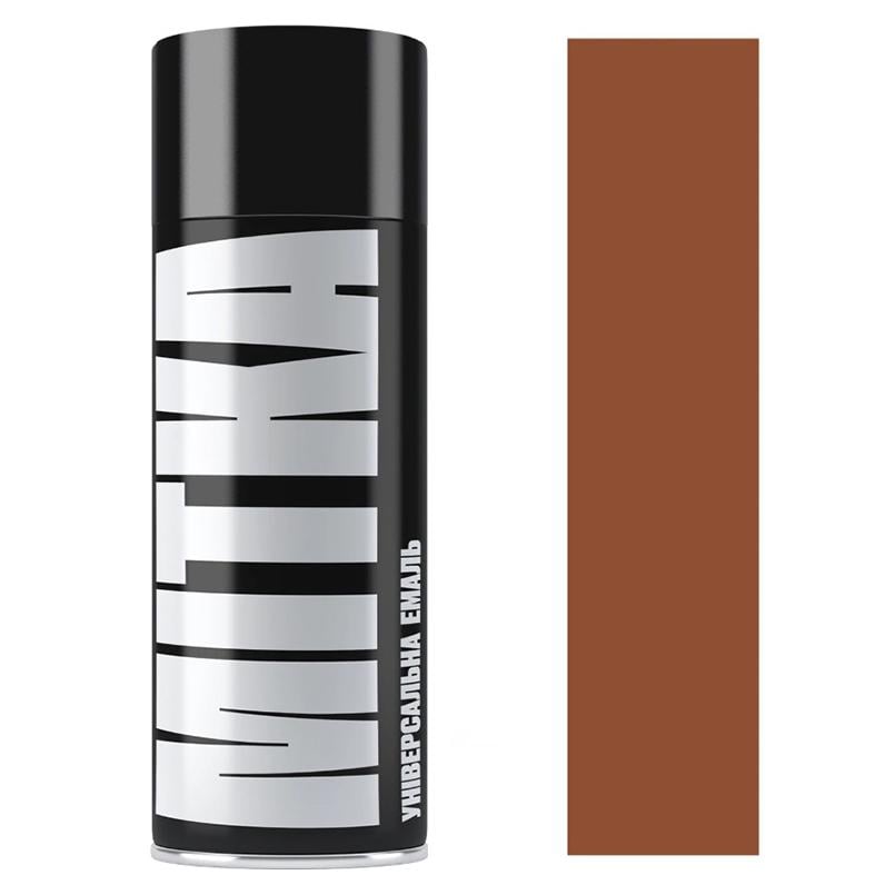 Эмаль универсальная MITKA 8004 Коричневая медь глянцевая аэрозоль, 400мл Эмаль универсальная MITKA 8004 Коричневая медь глянцевая аэрозоль, 400мл