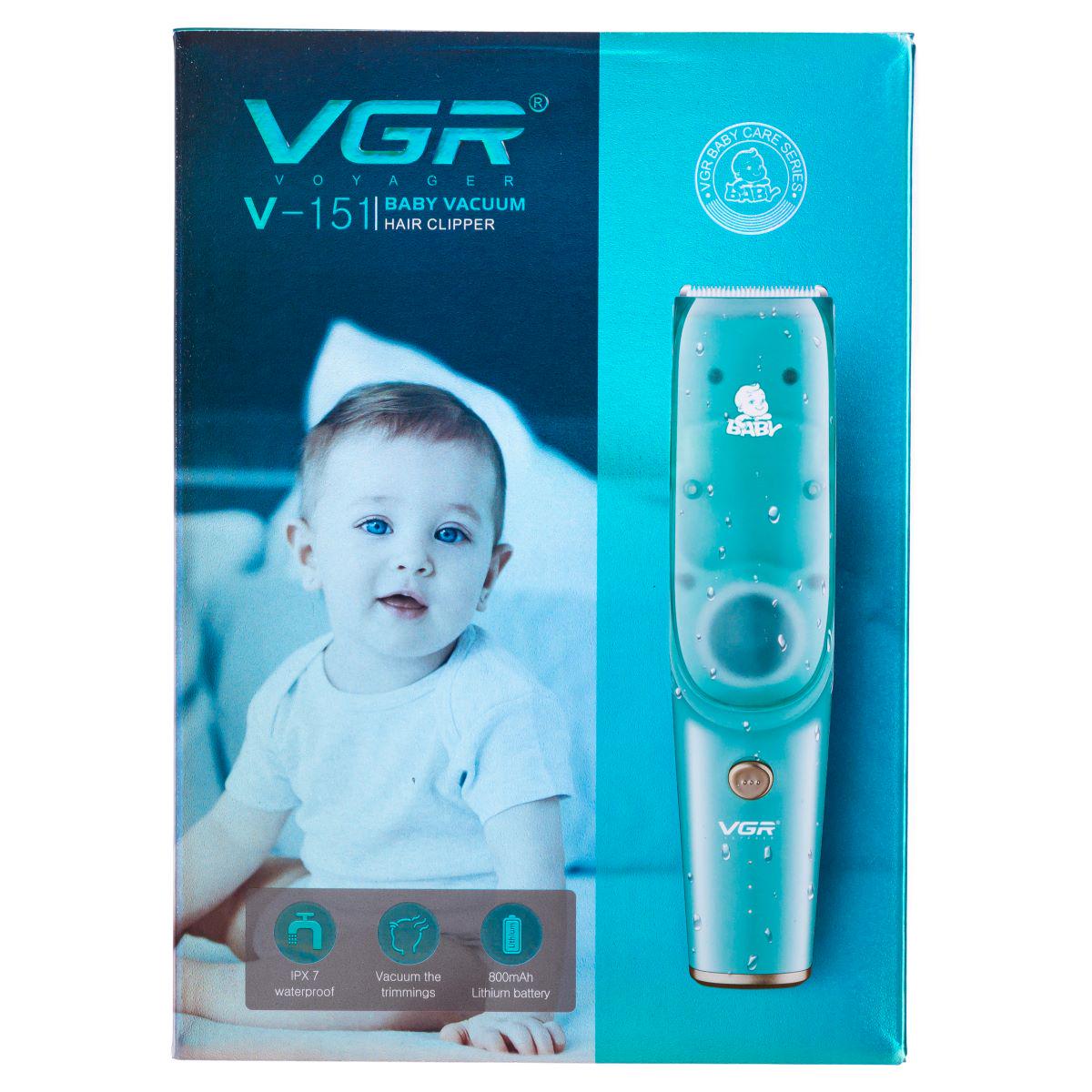 Машинка для стрижки детская VGR V-151 с насадками тихая аккумуляторная беспроводная (7362) - фото 16