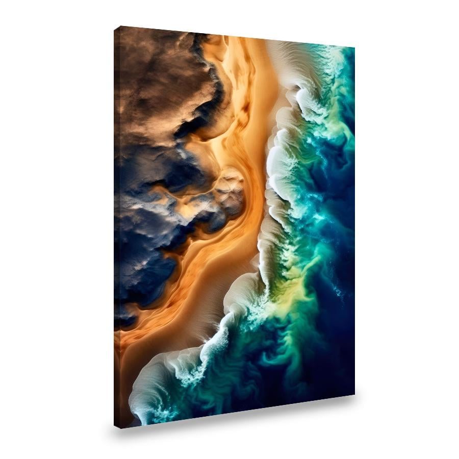 Картина на холсте Абстракция темное море 80x54 см (115VP_L)