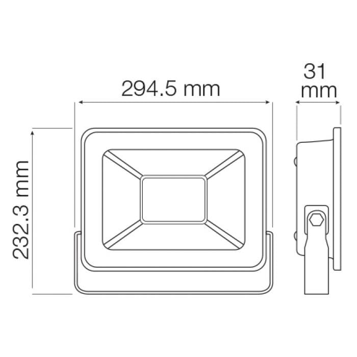 Прожектор светодиодный ASLAN-100 100W 6400K Черный - фото 2