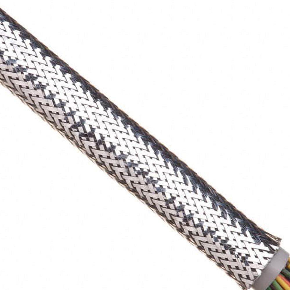 Кабельная оплетка эластичная Techflex CXN0.31SV Chrome XC имитация хромированной трубки растяжка 7,9-12,7 мм 7,9 мм Серебряный