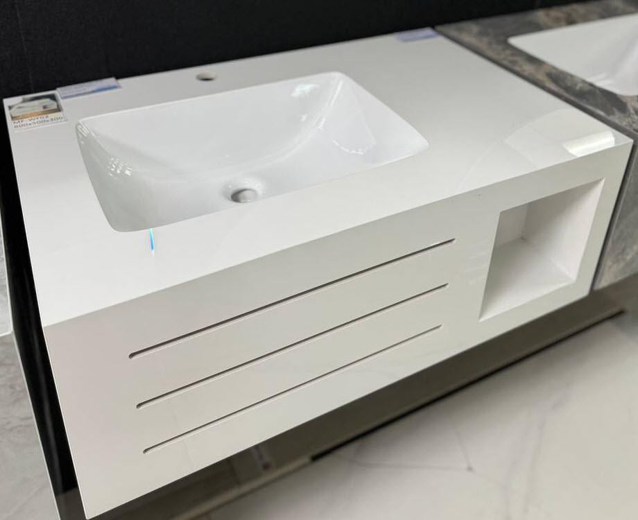 Тумба из керамогранита Glossy 80 см White (WF03) - фото 3 Тумба из керамогранита Glossy 80 см White (WF03) - фото 3