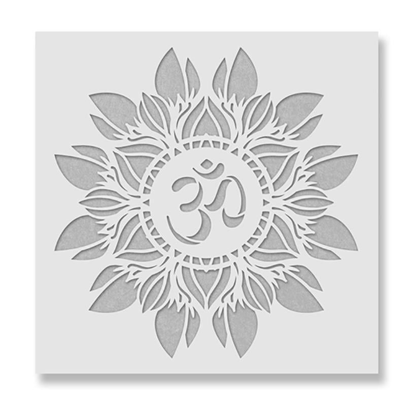 Трафарет многоразовый Mandala 1 мм пластик 240х240 мм