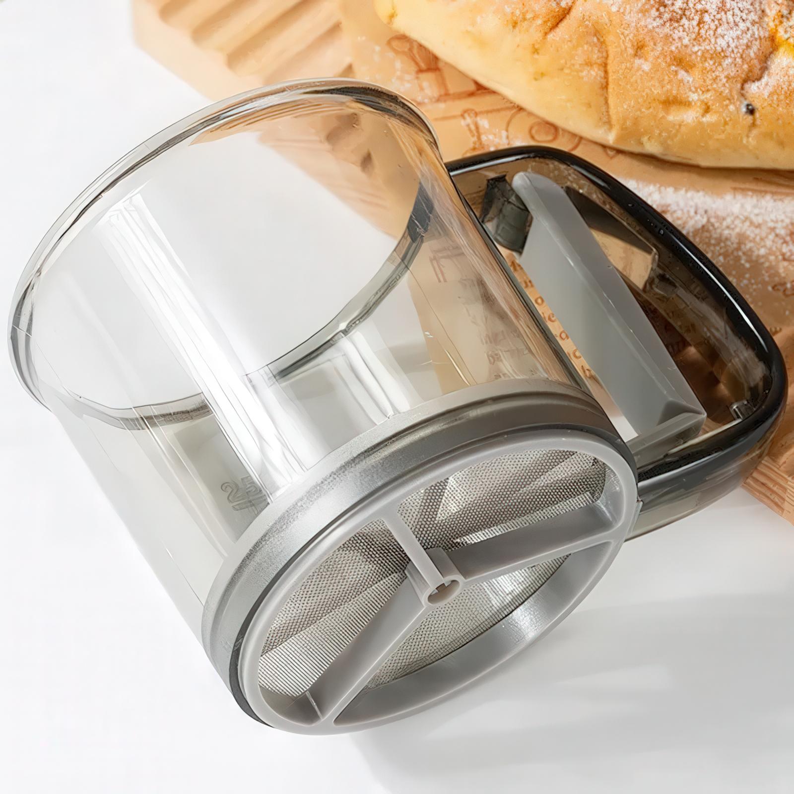 Просеиватель муки Сито в виде кружки с ручкой и пружинным механизмом нержавеющая сталь 10,8х10,2 см - фото 8