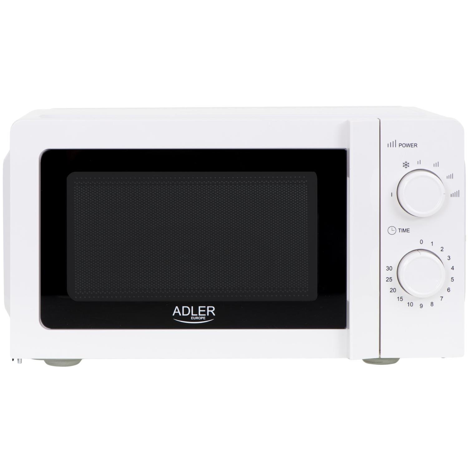 Микроволновая печь Adler AD 6205 механическое управление ручка 20 л 700 Вт White (AD6205)