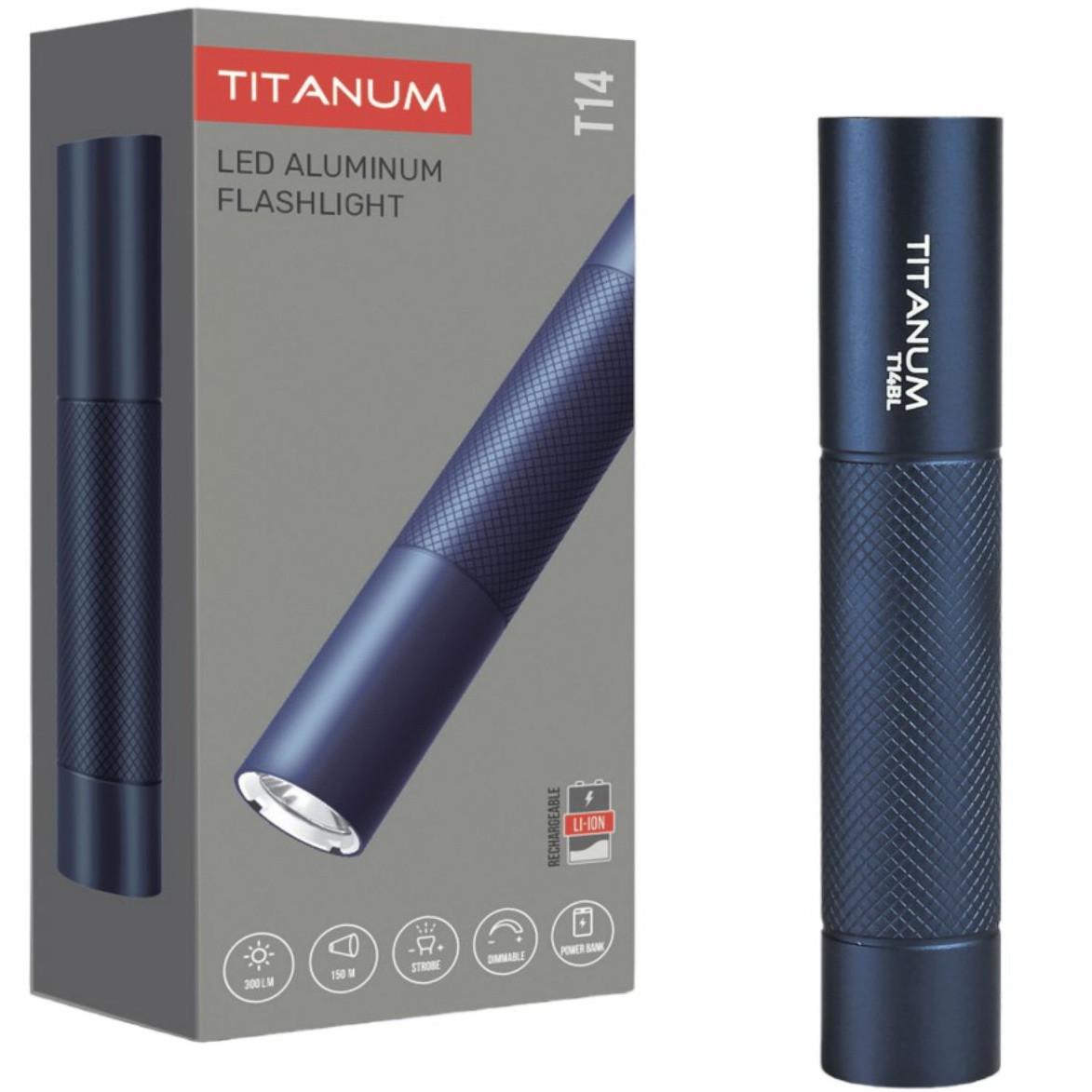 Фонарик светодиодный TITANUM TLF-T14BL 300Lm 5000K Blue - фото 2