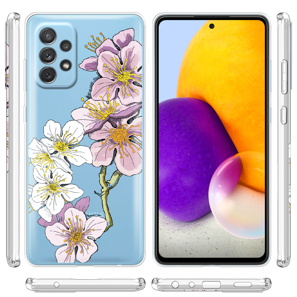 Чехол BoxFace Samsung A725 Galaxy A72 Cherry Blossom Прозрачный силикон (42070-cc4-42070) - фото 3