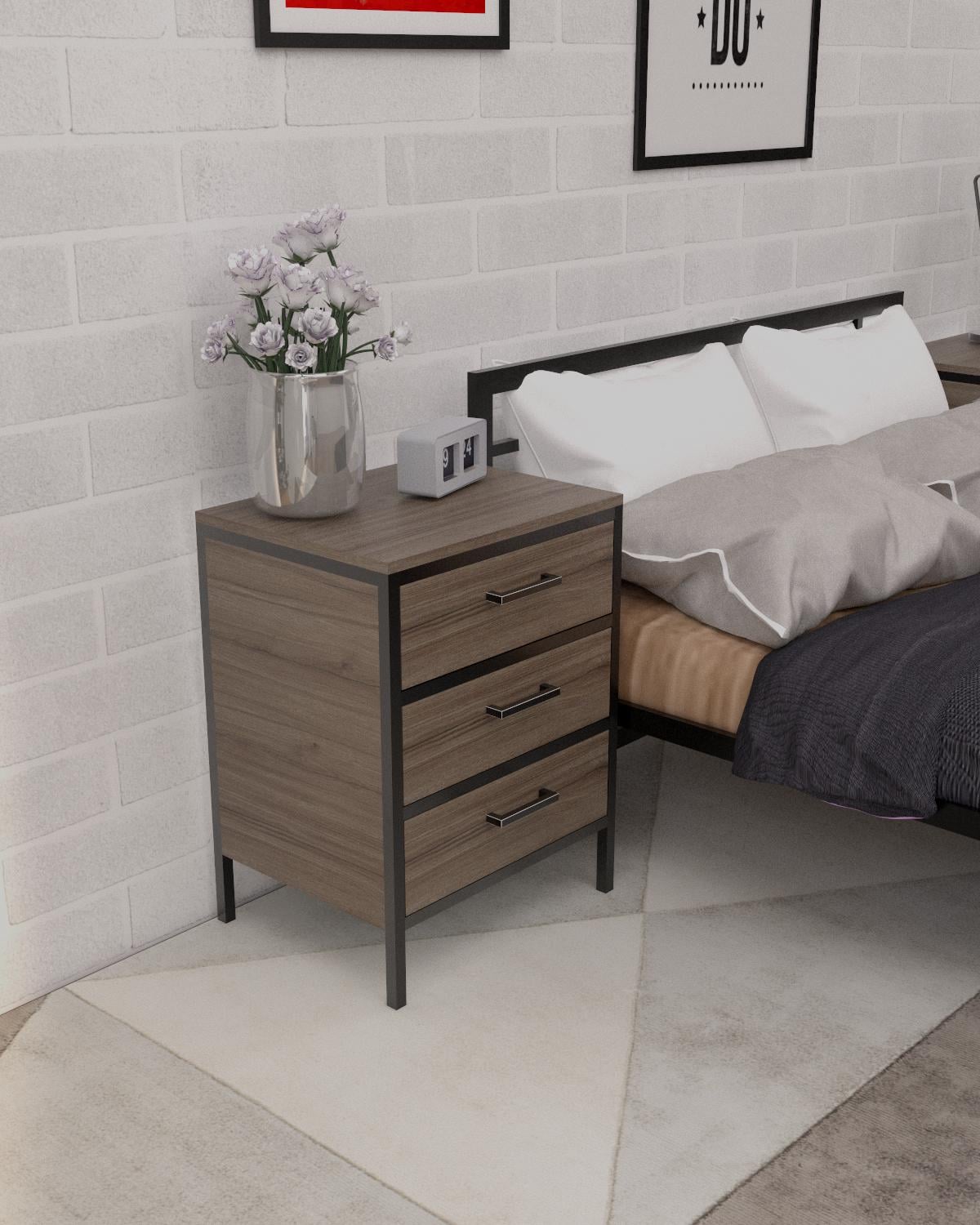 Тумба прикроватная EcoLoft Ронда DSP-1424-4 в стиле лофт Монтеверде (32514984)