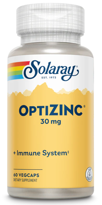 Цинк и Витамин В6 Solaray OptiZinc 30 мг 60 капсул
