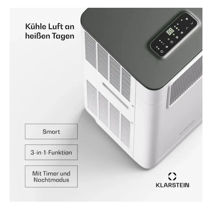 Кондиціонер мобільний для дому KLARSTEIN Breeze Box 7K Smart PAC на колесах 7000 БТЕ /2.0 кВт (10046093 (2)) - фото 2 Кондиціонер мобільний для дому KLARSTEIN Breeze Box 7K Smart PAC на колесах 7000 БТЕ /2.0 кВт (10046093 (2)) - фото 2