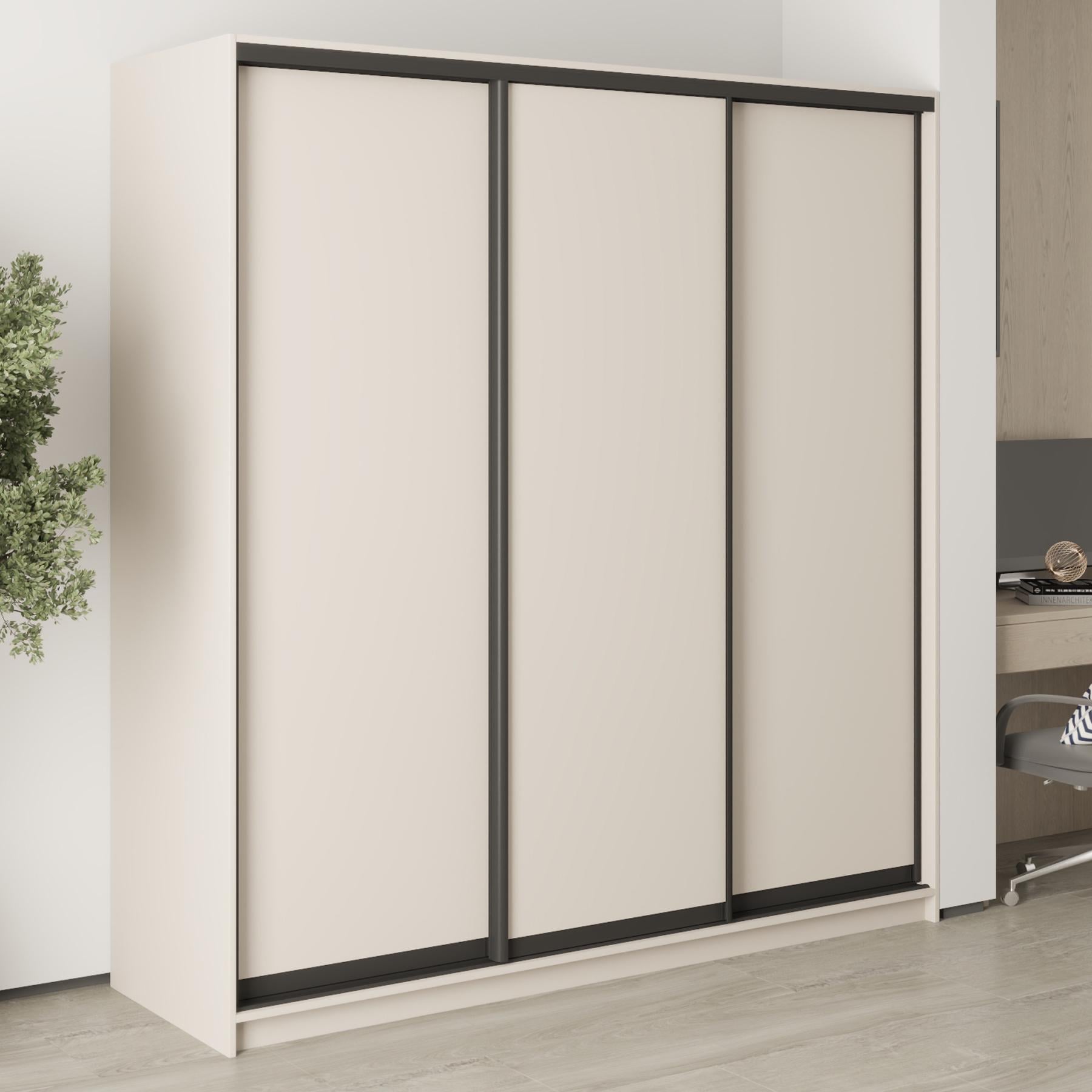 Шкаф-купе трехдверный MebelStar Стандарт BG 3ДСП 200x45x210 см Кашемир (MBS-8258) Шкаф-купе трехдверный MebelStar Стандарт BG 3ДСП 200x45x210 см Кашемир (MBS-8258)