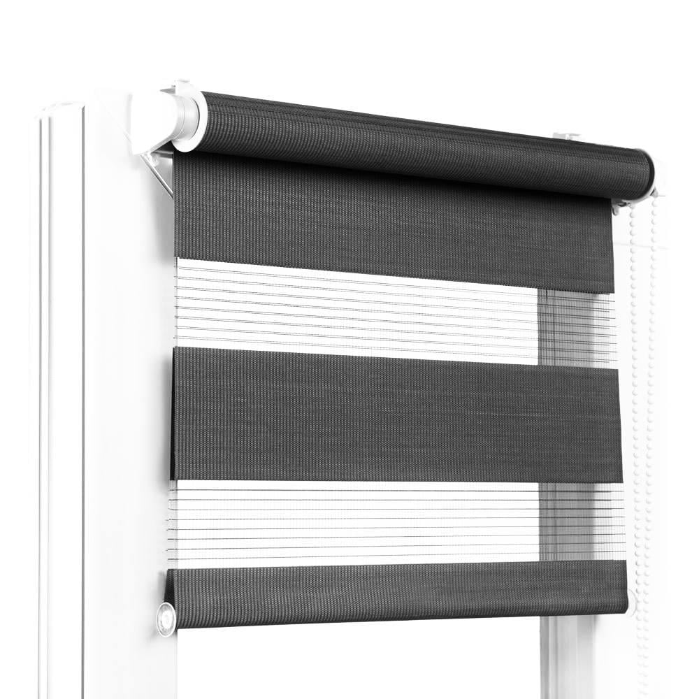 Ролета тканевая Sun Window День-ночь ВН 2208 105х150 см Черный (13532230)