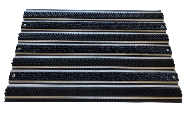 Ковер придверный алюминиевый AS Oblik Новая щетка текстиль 60х40 см (8387499)