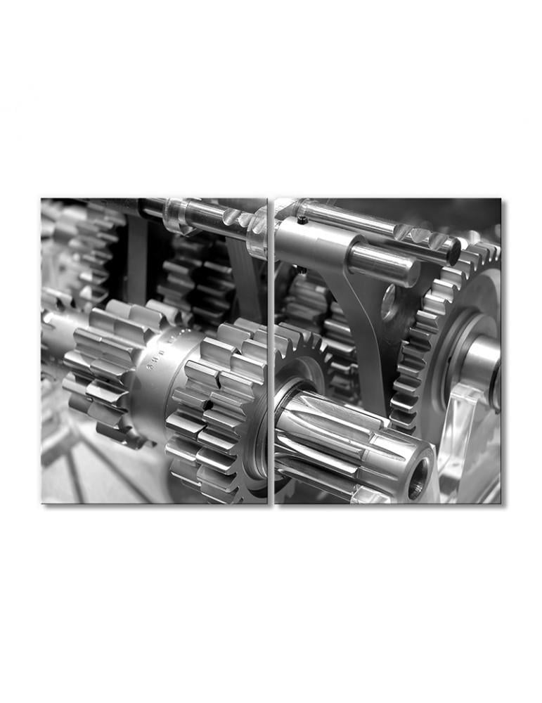 Картина модульная Рабочая часть маслопресса 2 модуля 50x75 см