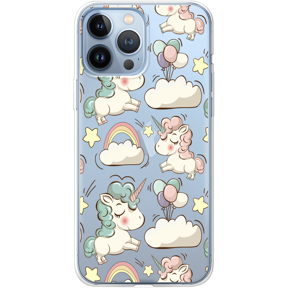 Чехол BoxFace iPhone 13 Pro Max Unicorns Прозрачный силикон (43360-cc2-43360)