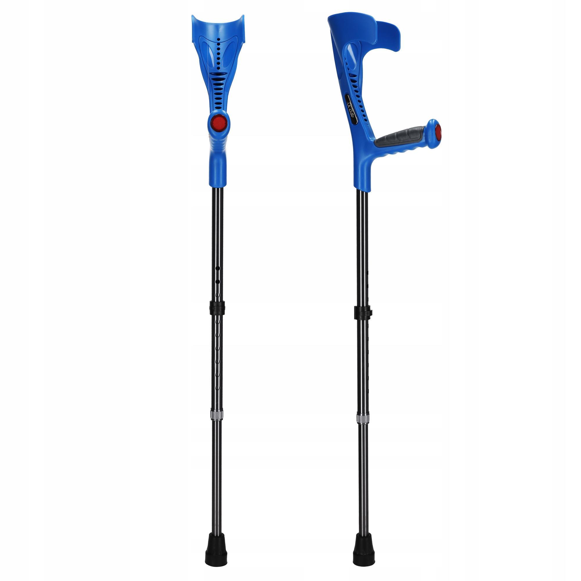 Костыли ортопедические 4fizjo MED 2 шт. с опорой для локтя Blue (P-5905973403597)