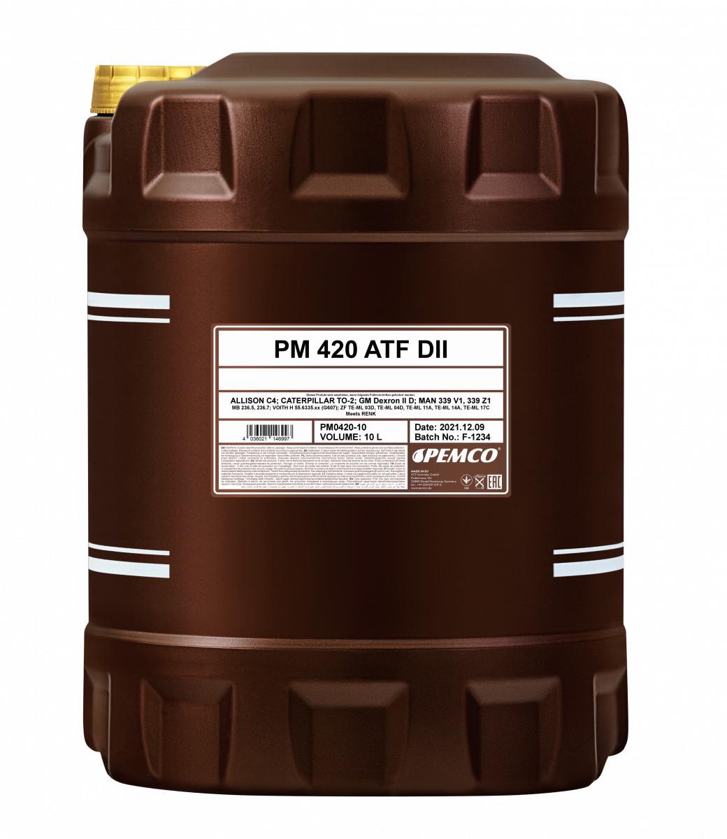 Трансмісійне масло Pemco iMATIC 420 ATF DEXRON II 10 л (PM0420-10)