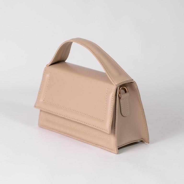 Сумка женская XENIA № 17-24 кросс-боди из гладкой экокожи Молочный - фото 4