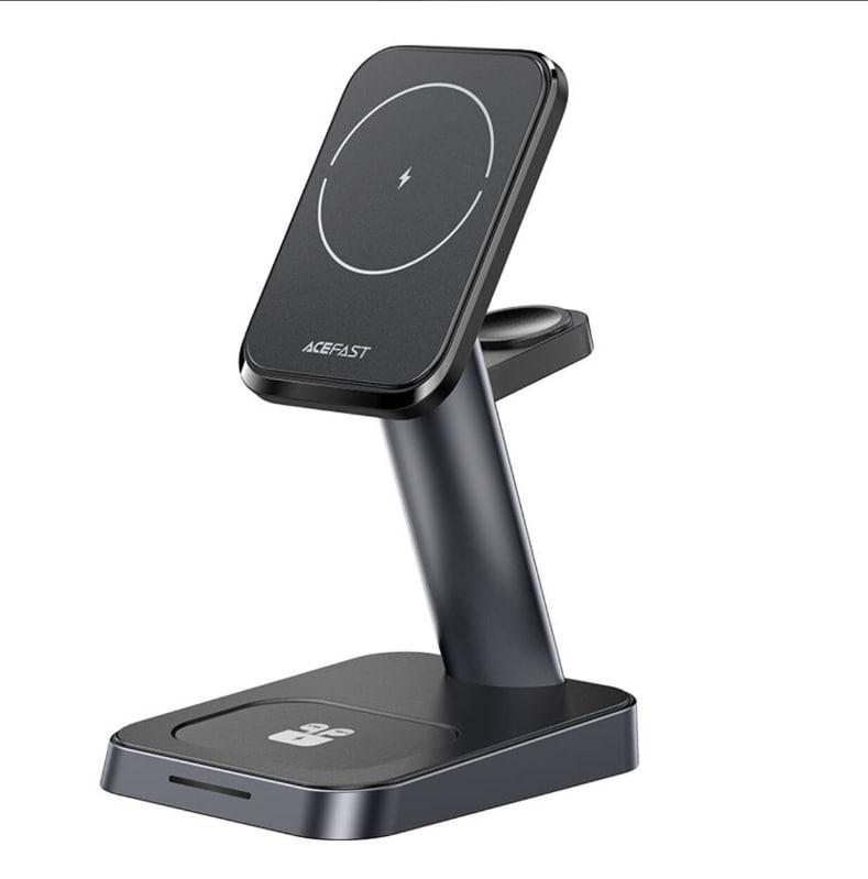 Зарядний пристрій бездротовий Acefast E3 desktop wireless charging stand Black (AFE3) - фото 3