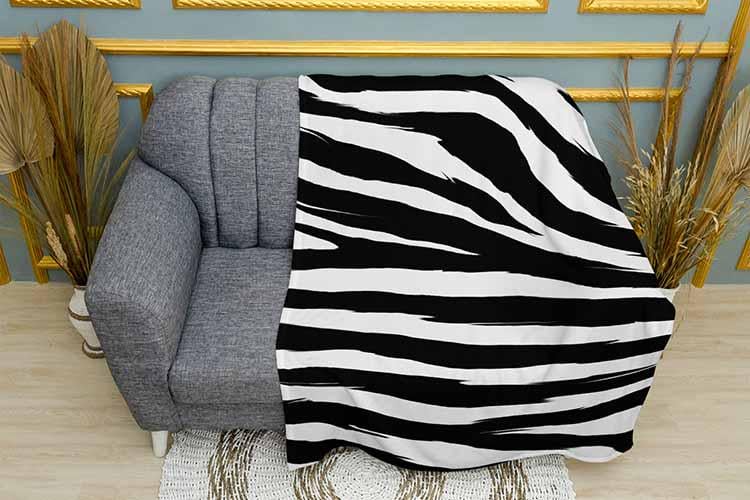 Плед Cartoon zebra pattern плюш однослойный 150х210 см (113515-1)