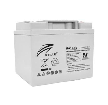 Акумуляторна батарея для ДБЖ AGM Ritar RA12-40 12V 40Ah F11 M6 Grey (27918696) - фото 1
