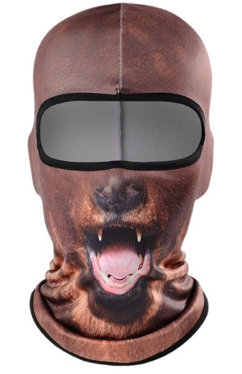 Балаклава 3D Звіромаска Собака з зубами 12 з флісом тепла One Size Темно-коричневий (623528334)