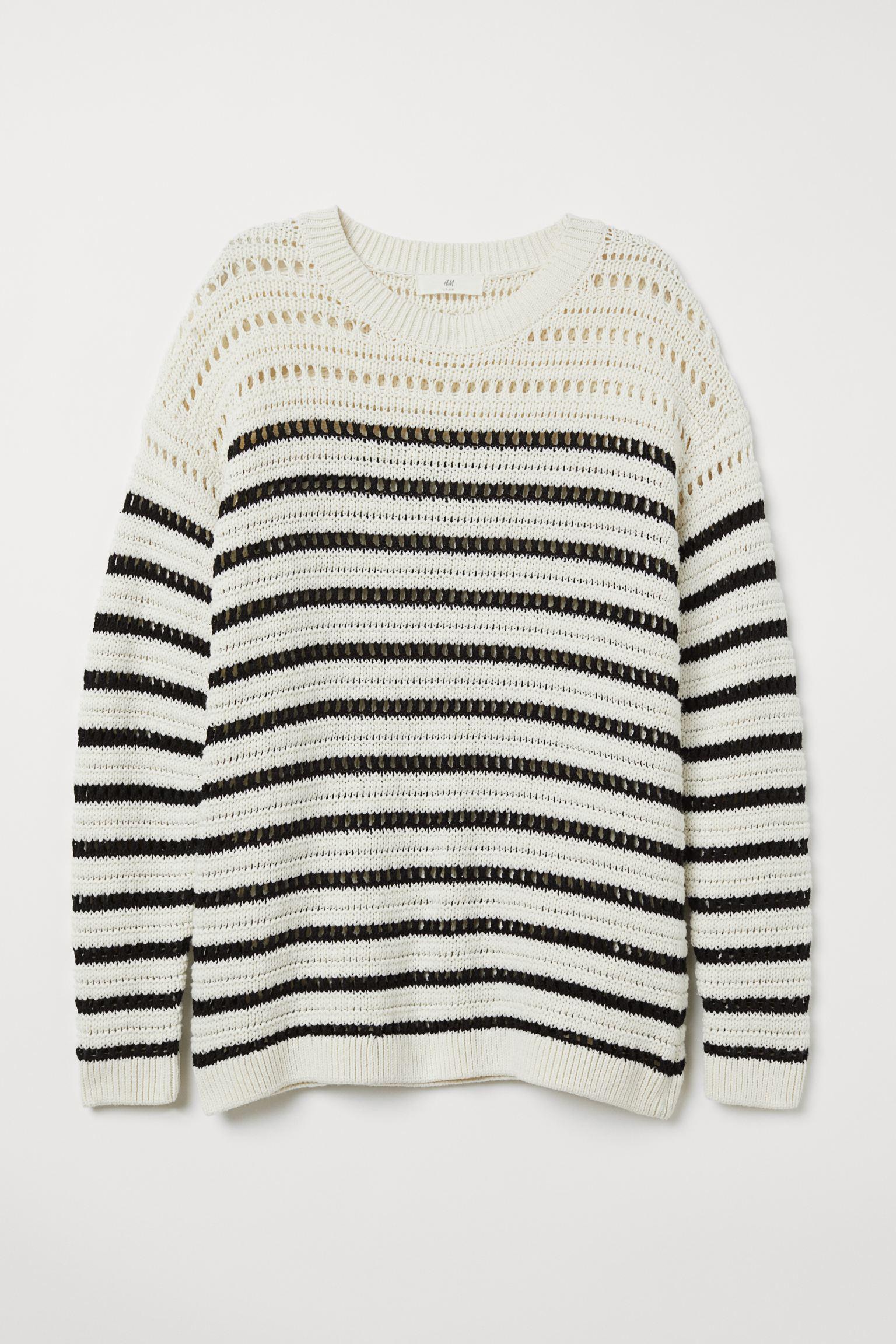 Джемпер H&M XS Белый с черной полоской (16107275579)