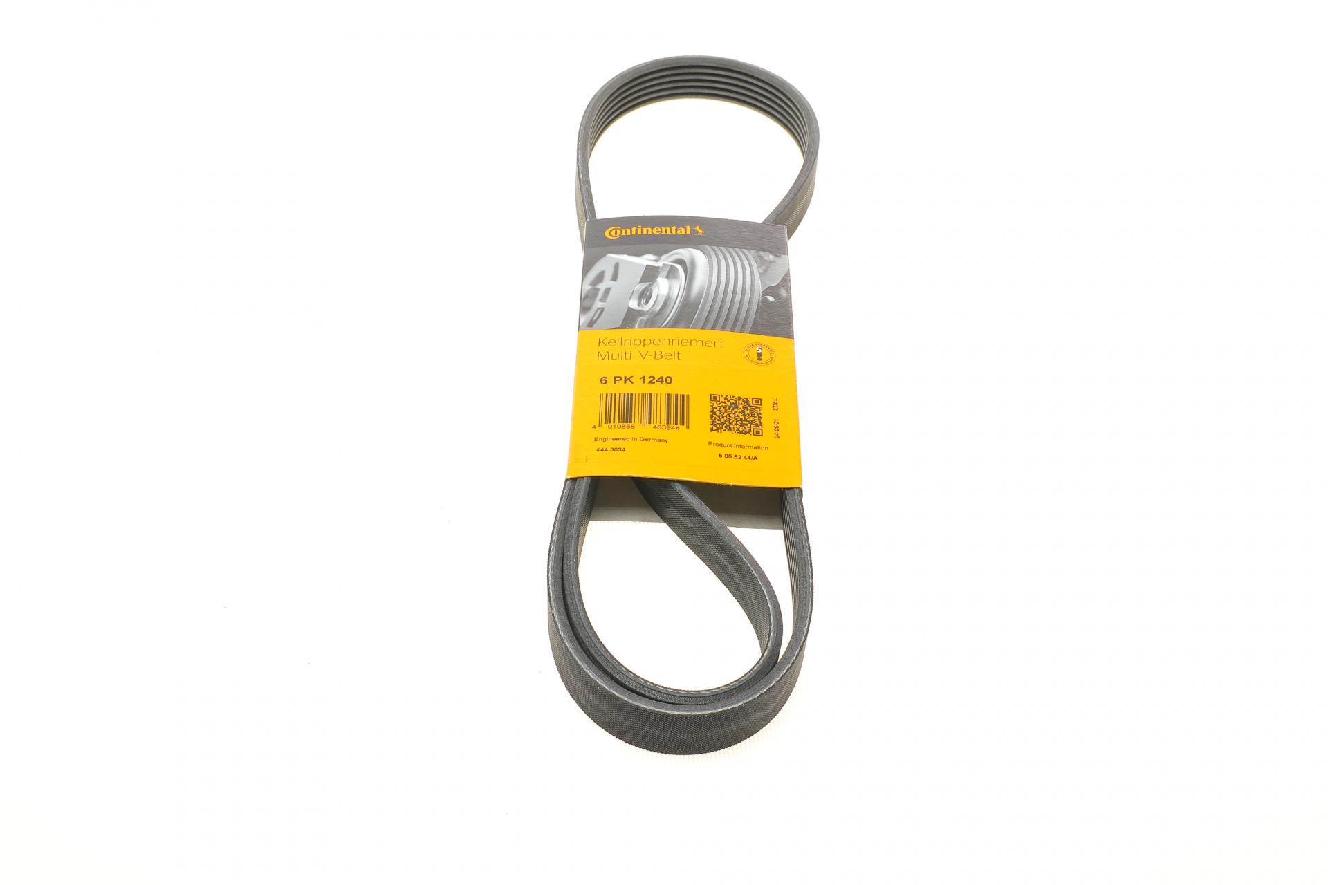 Ремінь генератора Continental Renault Laguna 2.0 95-01/Audi A3 3.2 03-09/Ford Kuga 2.0TDCi 13- (6PK1240)