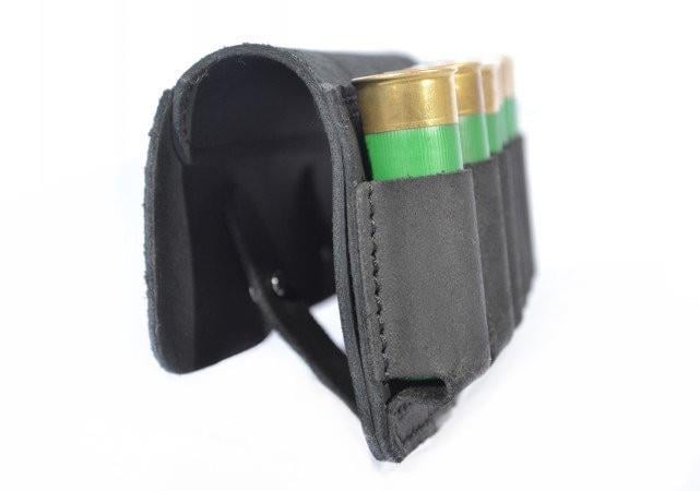 Подсумок 8 патронов кожа ретро 12 калибр Черный (10151/1) - фото 3