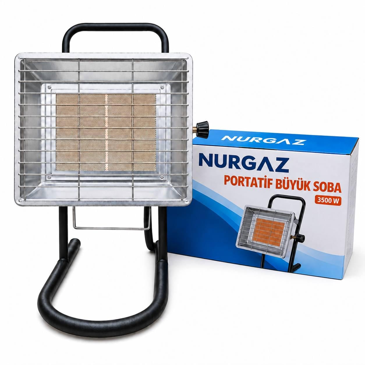 Газовый нагреватель Nurgaz Portalf Buyuk Soba NG-310-P на ножке с инфракрасной горелкой 3,5 кВт 220 г/ч (908967463)