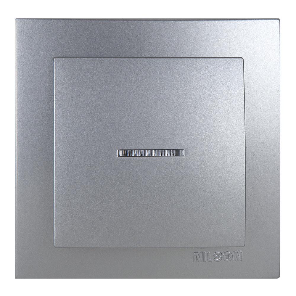 Вимикач Nilson Touran з підсвіткою Срібний (24131002)
