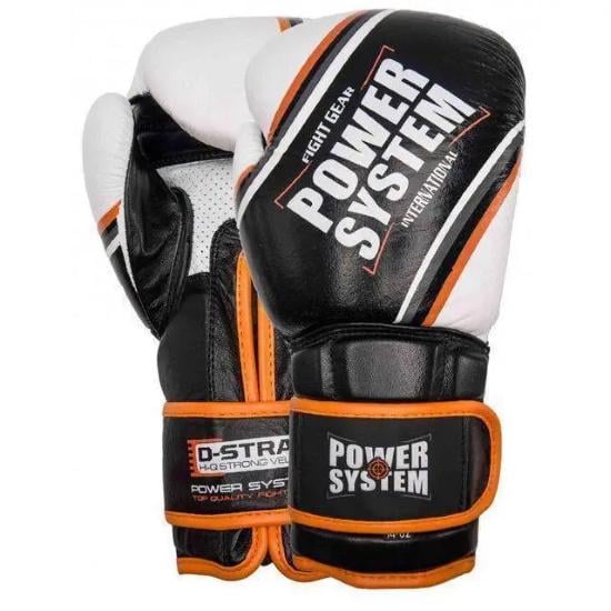 Боксерские перчатки PowerSystem PS 5006 Contender Line 16 унций Black/Orange (PS-5006_16oz_Black/Orange _bes315) - фото 1