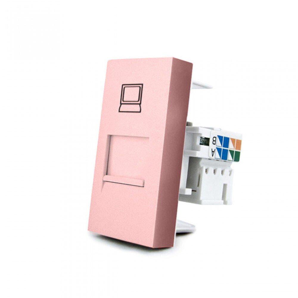 Розетка RJ-45 Livolo Розовый (C7-1C-17)