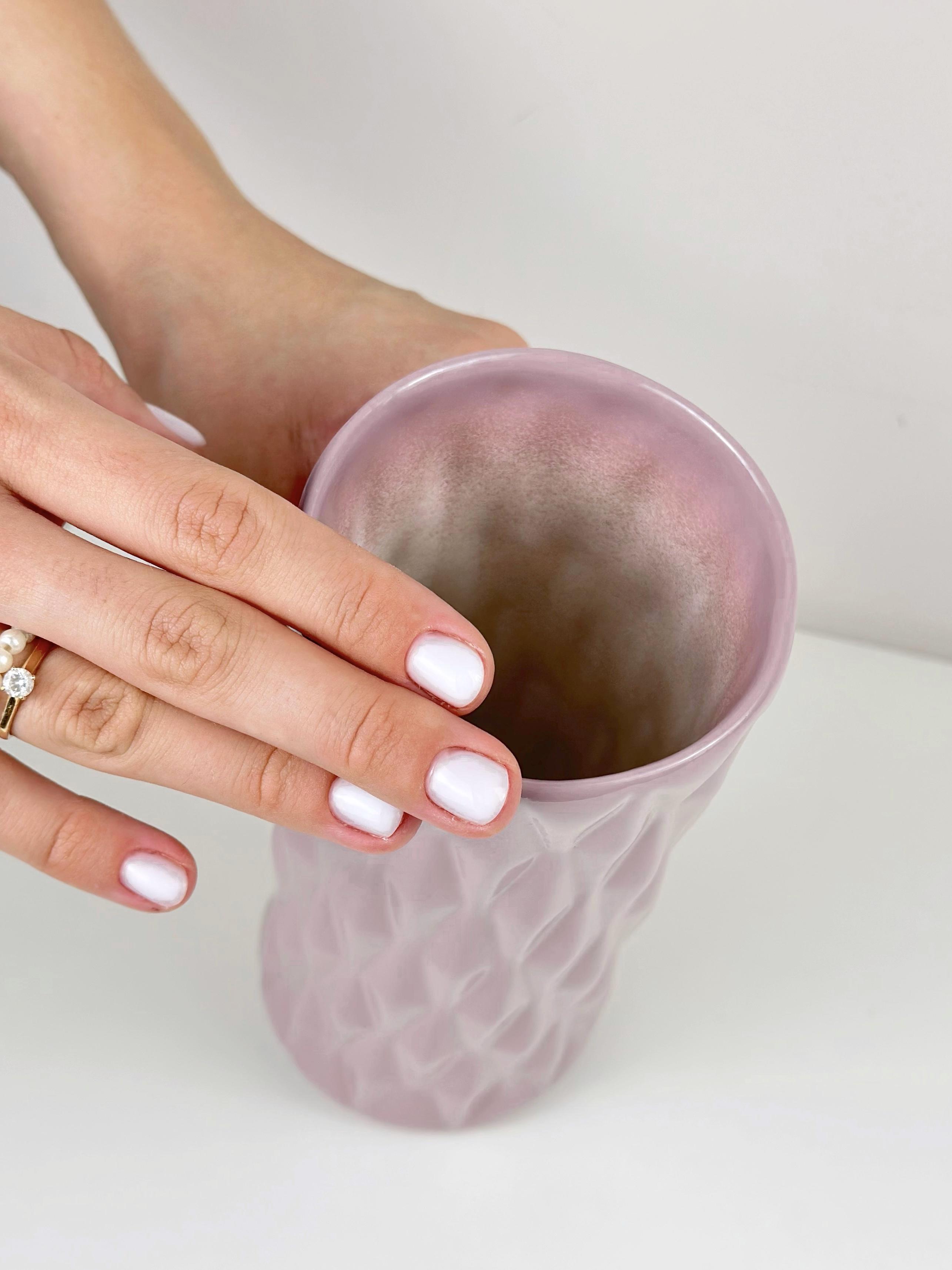 Ваза для квітів і декору глиняна керамічна Кристал 20 см Фіолетовий (4001-13) - фото 3 Ваза для квітів і декору глиняна керамічна Кристал 20 см Фіолетовий (4001-13) - фото 3