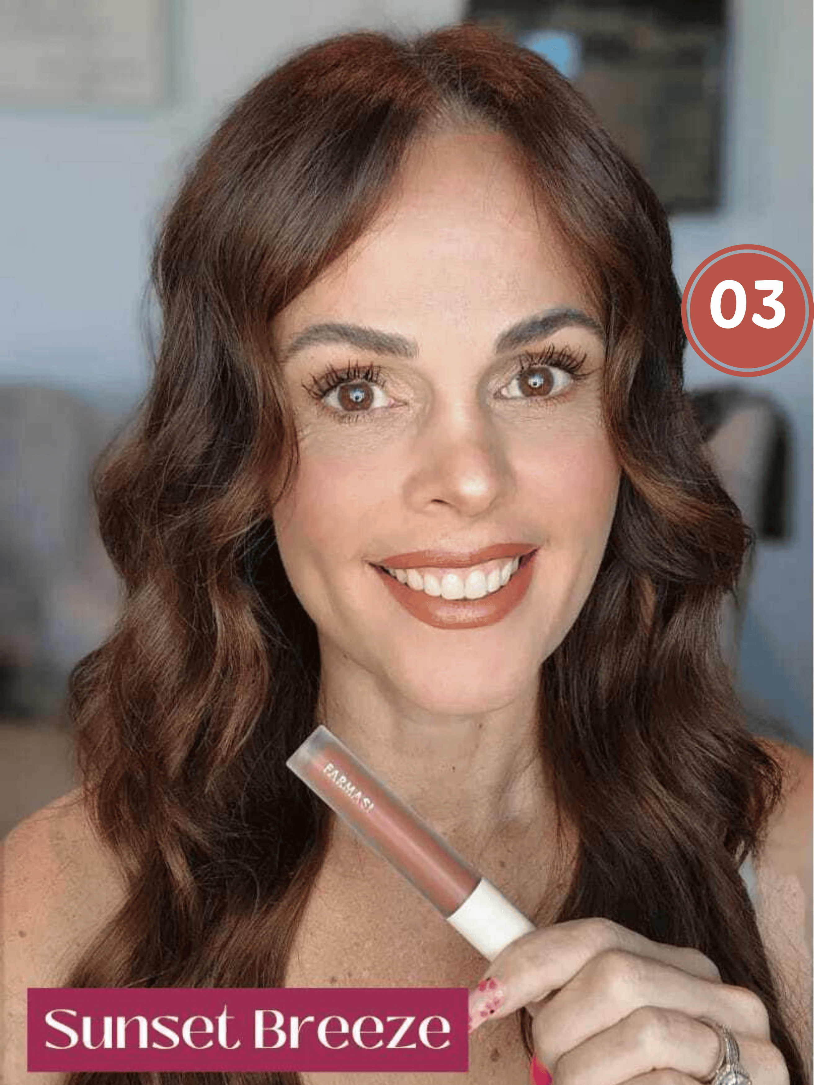 Помада рідка матова Farmasi 03 Sunset Breeze 4 г (77627829) - фото 2 Помада рідка матова Farmasi 03 Sunset Breeze 4 г (77627829) - фото 2