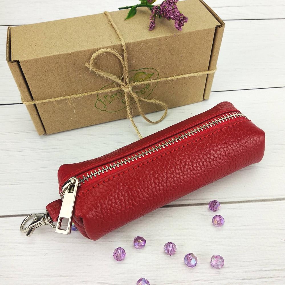 Ключница кожаная HC-108 на молнии Красный - фото 4 Ключница кожаная HC-108 на молнии Красный - фото 4