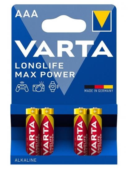 Батарейки Varta Longlife Max Power AAA 4 шт. (ERC-04703101404)