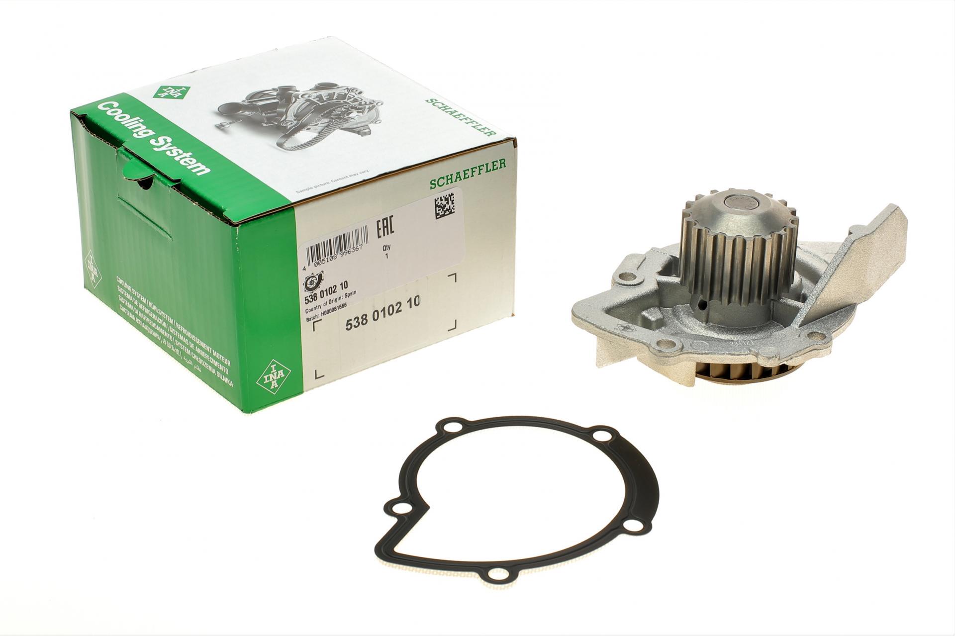 Водяная помпа INA Citroen C4/C5/C8/Jumpy/Fiat Scudo/Peugeot 308/407/508/Ford Focus/Mondeo 2.0HDi/TDCi 09- (538 0102 10)