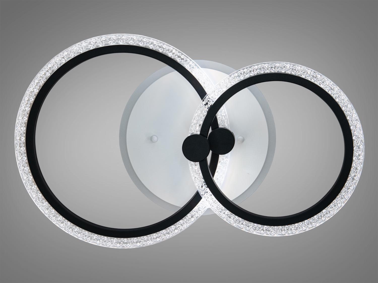 Люстра LED с диммером и RGB подсветкой 70W (A8180/2BK 3col dim) - фото 3