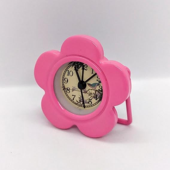 Часы настольные Clock металлические 7 см Розовый (12315261)