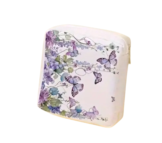 Косметичка-органайзер женская Butterfly для гигиенических средств 12х12х4 см Белый (2257147002)