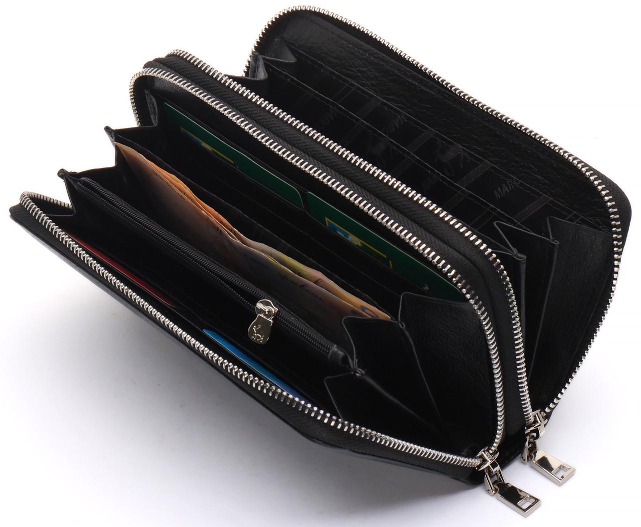 Клатч мужской Marco Coverna на две молнии из натуральной кожи Черный (MC-801-1) - фото 5 Клатч мужской Marco Coverna на две молнии из натуральной кожи Черный (MC-801-1) - фото 5