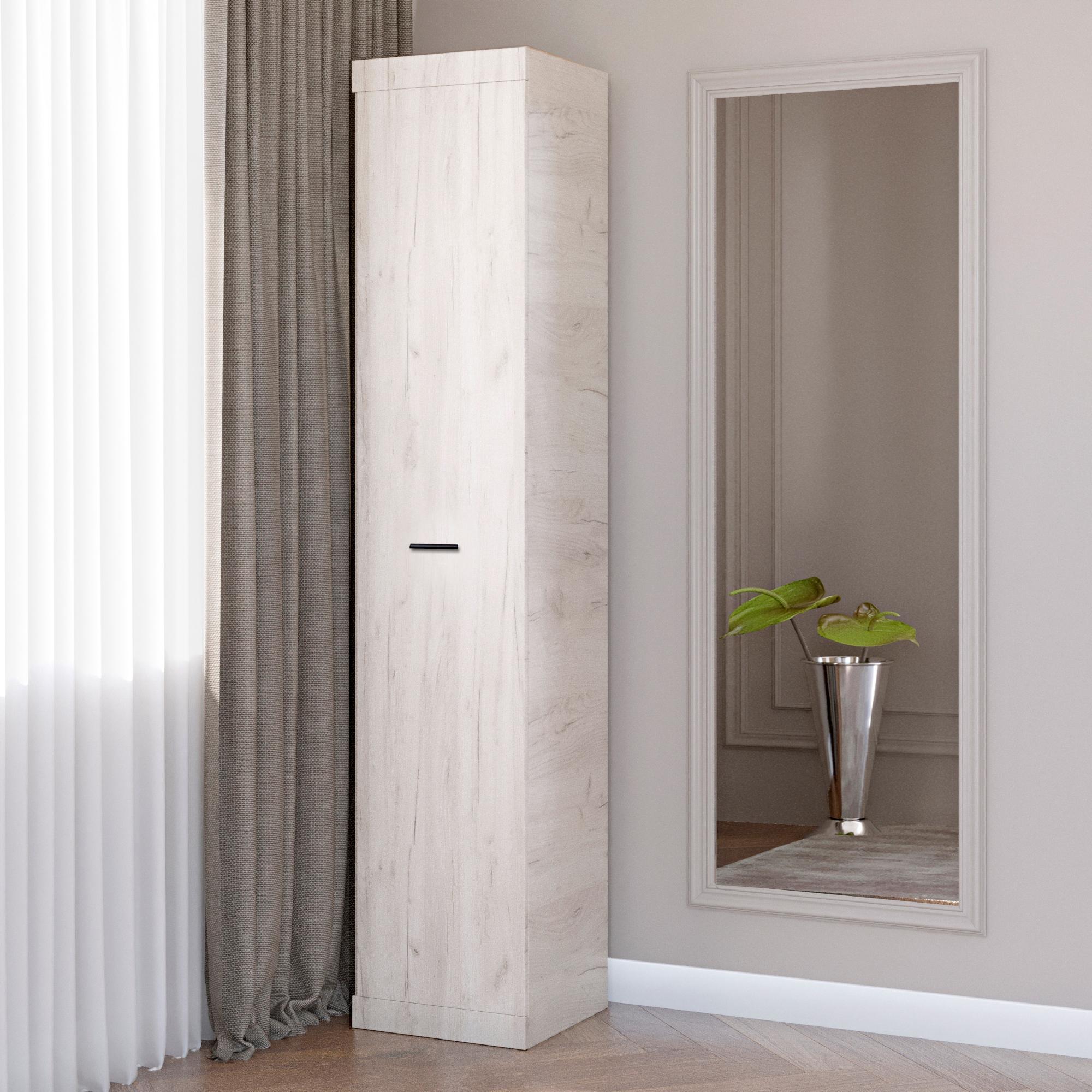 Шкаф-пенал закрытый Эверест Соната Дуб Крафт Белый (DTM-2691)