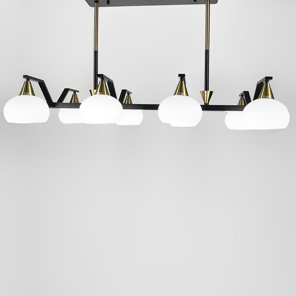 Люстра на 8 білих плафонів 100 см Чорний (ZL 710/8)