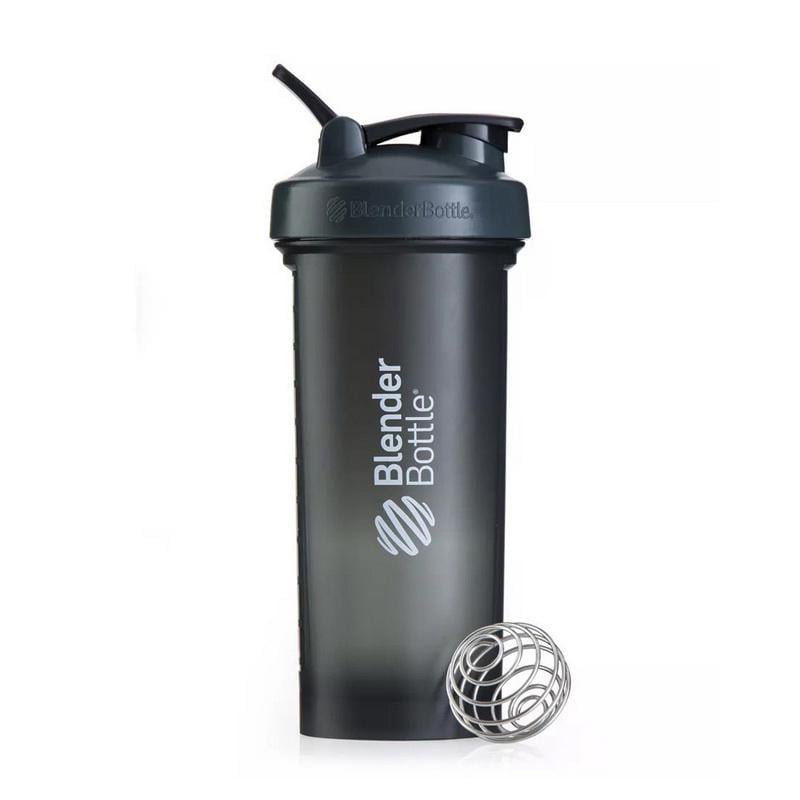 Шейкер для протеїну з металевою кулькою-вінчиком Blender Bottle Pro45 1,27 л Сіро-білий