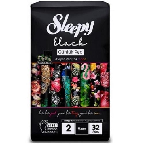 Прокладки ежедневны Sleepy Black Long-2 280 мм 32 шт.