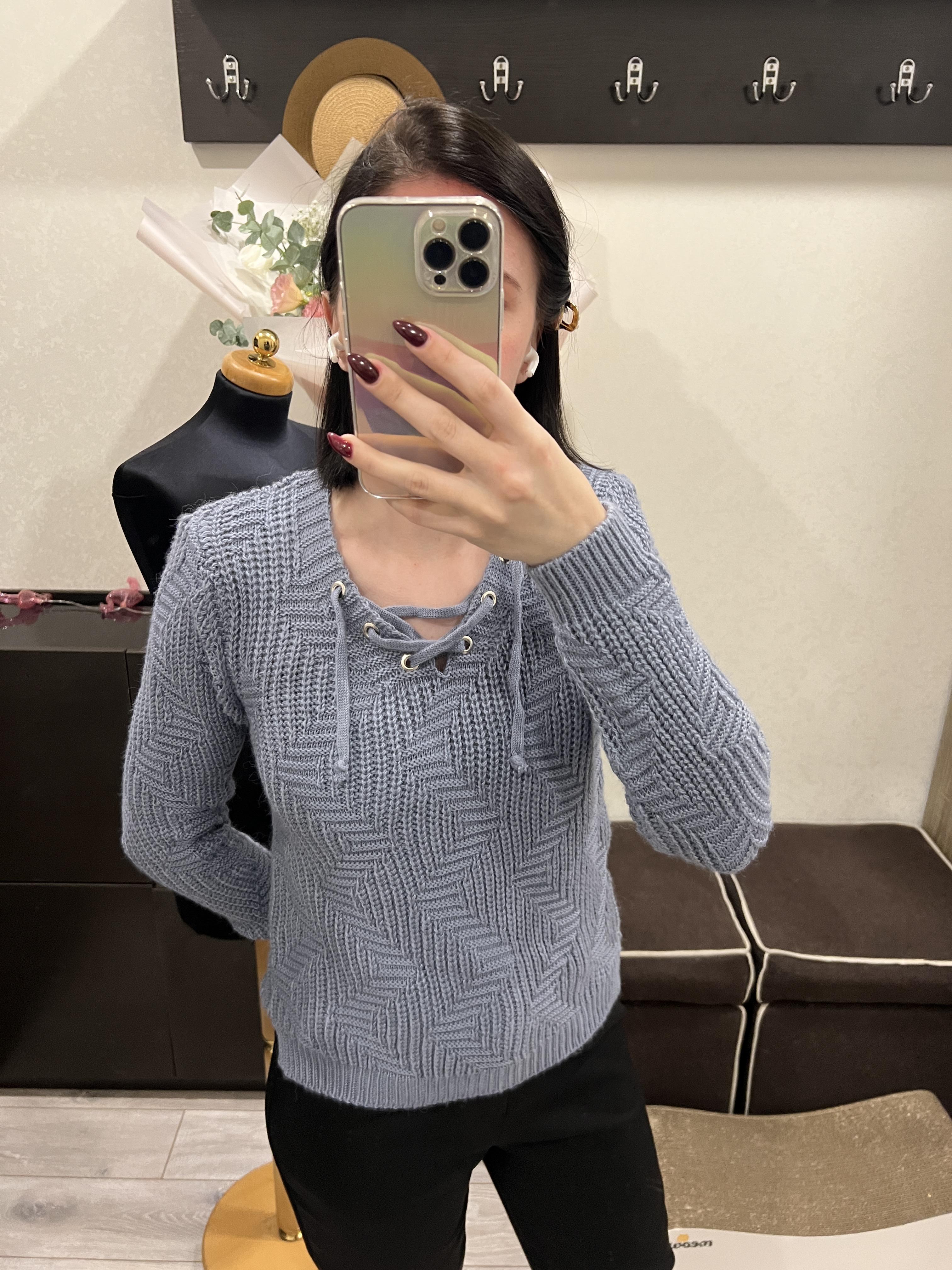 Светр жіночий Historia Club L Пастельно-синій (1047540) - фото 3 Светр жіночий Historia Club L Пастельно-синій (1047540) - фото 3